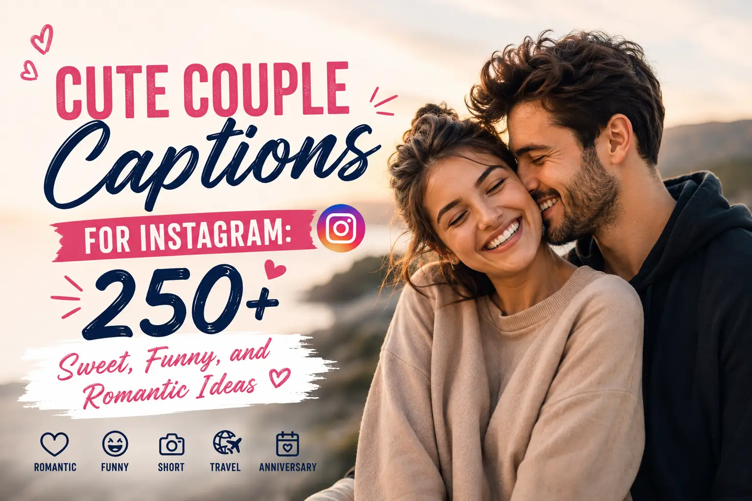 Cute couple captions for Instagram with sweet and romantic ideas