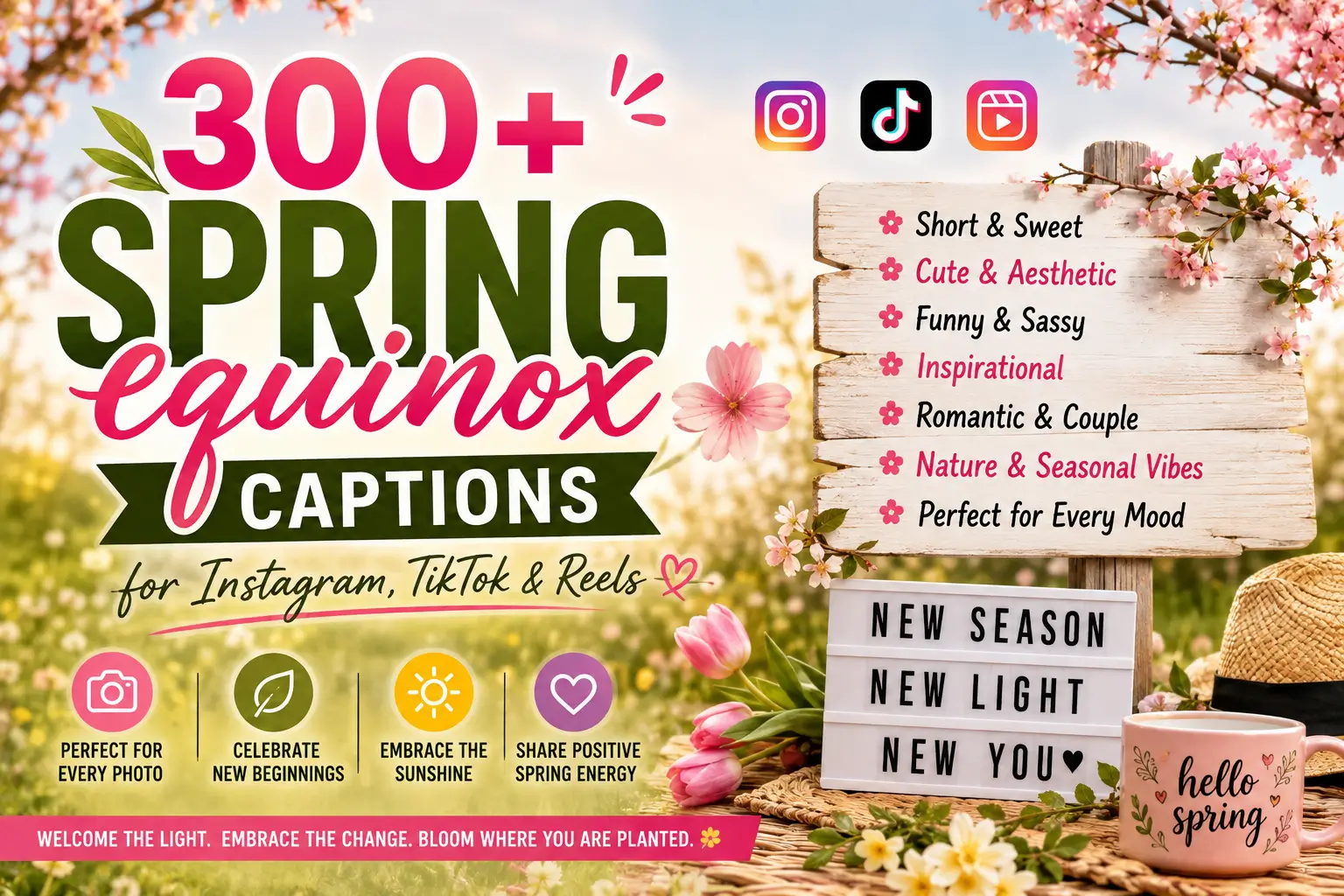 300+ Spring Equinox Captions for Instagram, TikTok and Reels