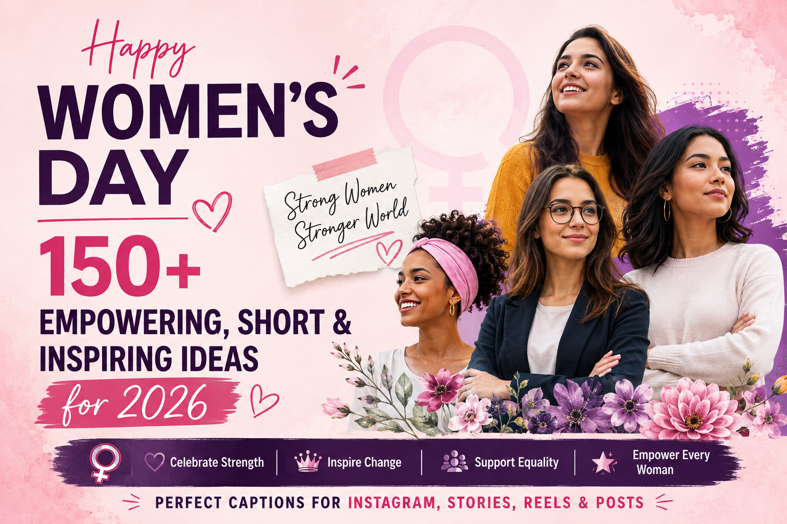 Happy Women’s Day captions for Instagram with 150+ empowering, short, and inspiring ideas