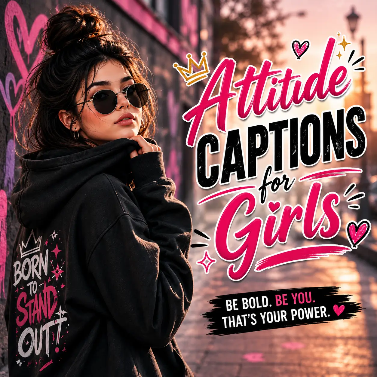Attitude captions for girls for bold and stylish Instagram photos
