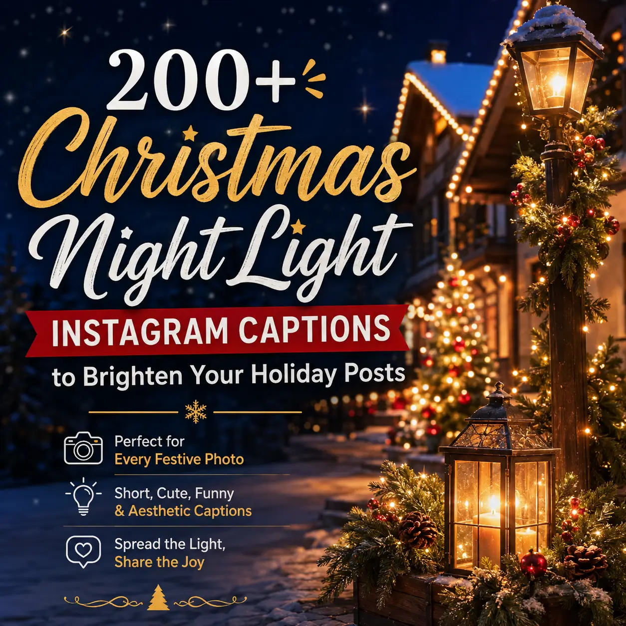 Christmas Night Light Instagram Captions