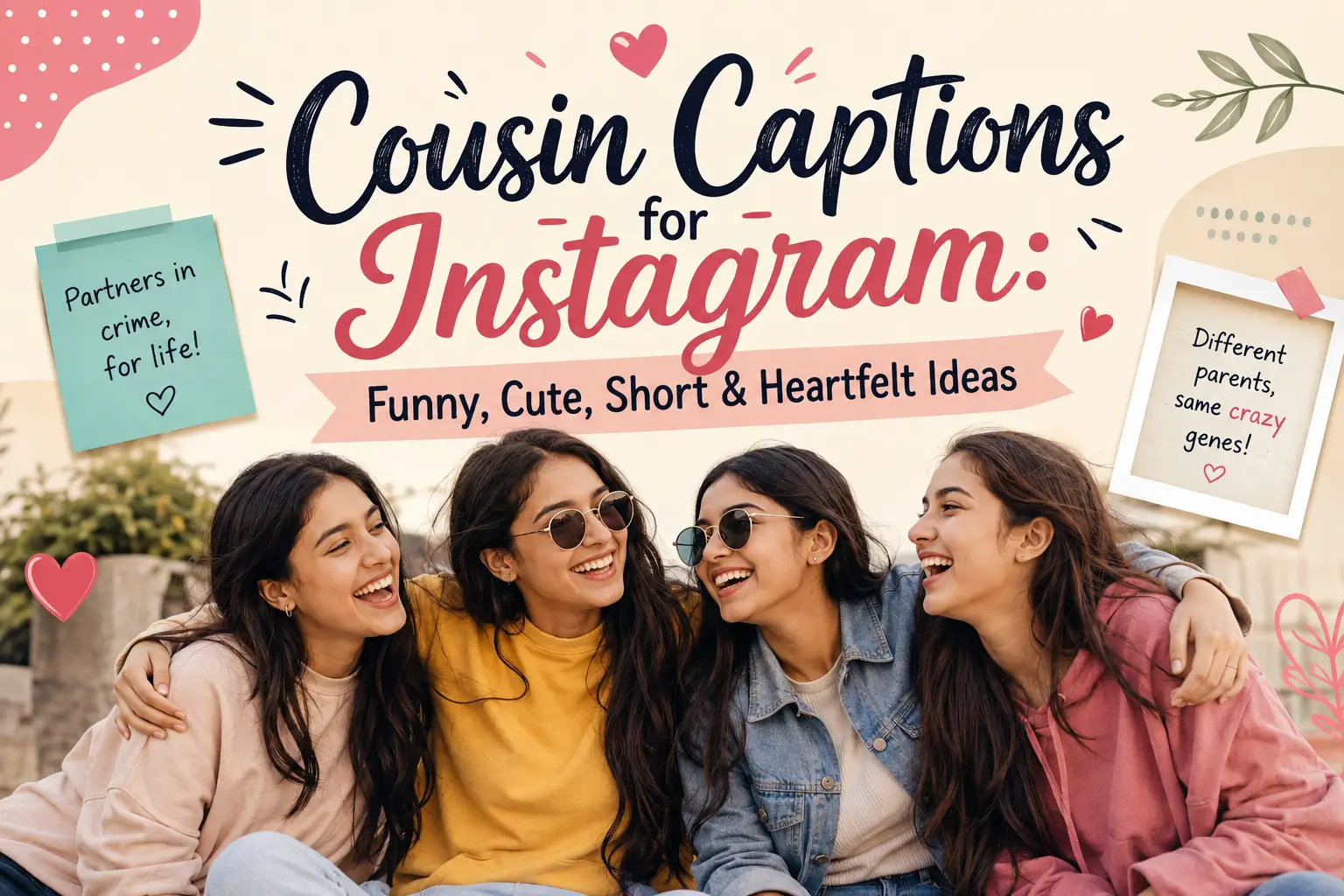 Cousin captions for Instagram with funny and heartfelt ideas