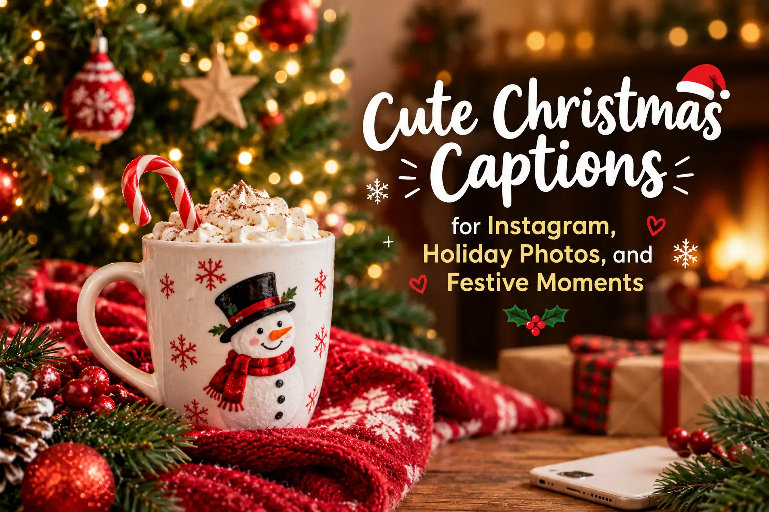 Cute Christmas captions for Instagram and festive holiday moments