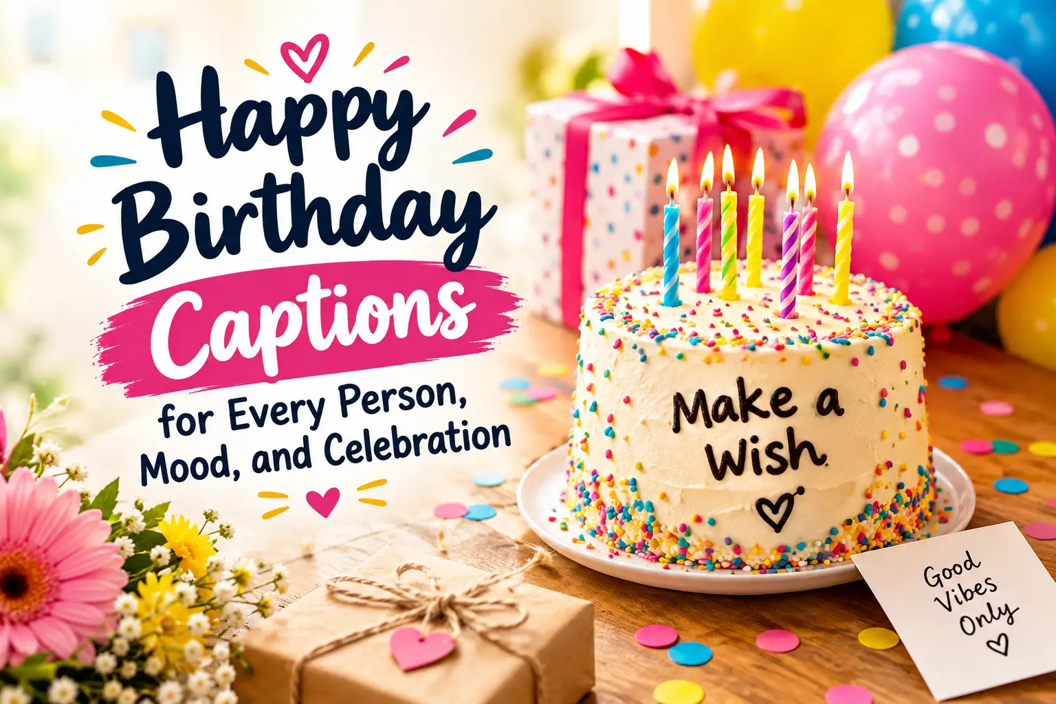 Happy Birthday Captions for Every Person, Mood, and Celebration