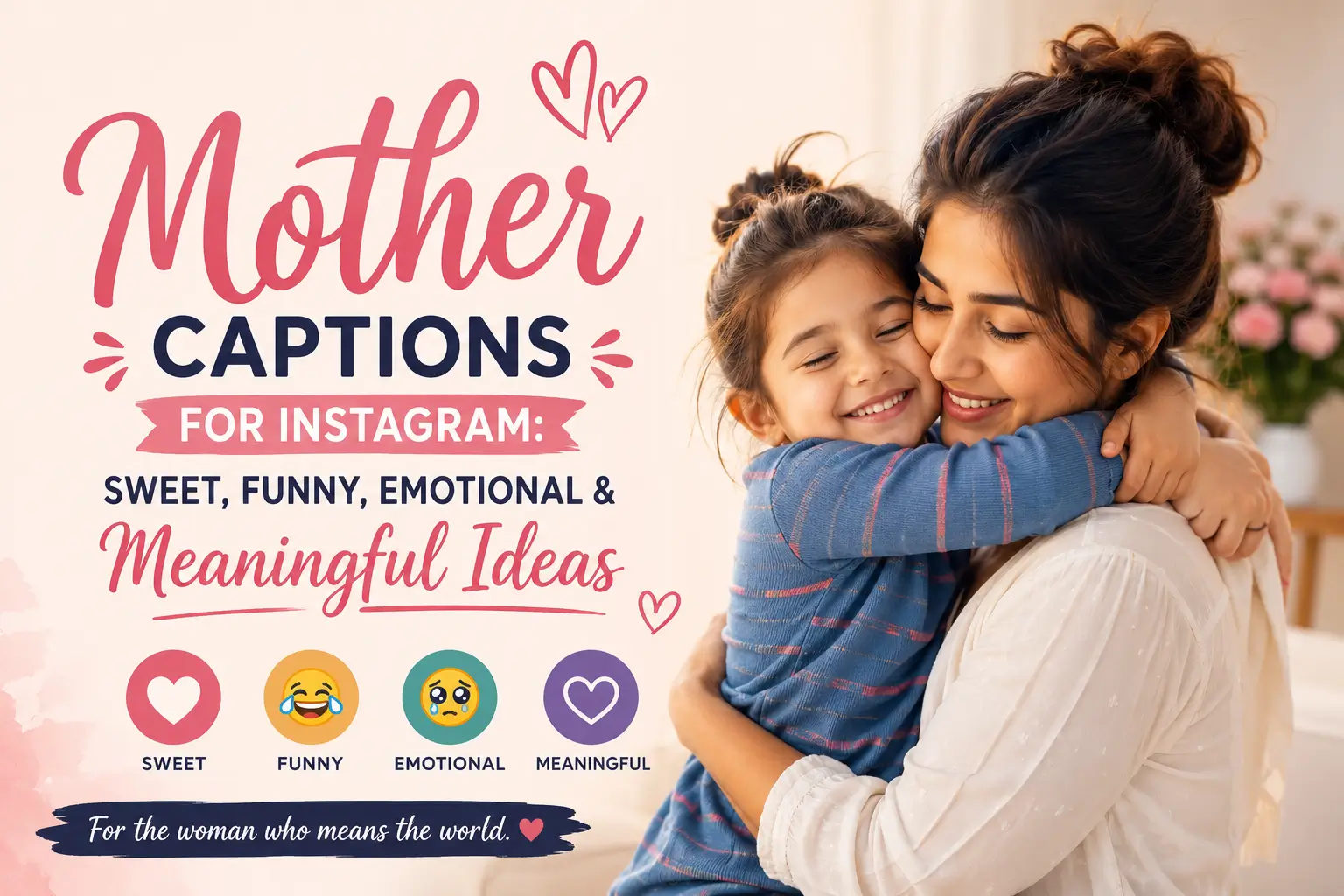 Mother captions for Instagram with sweet, funny, emotional and meaningful ideas