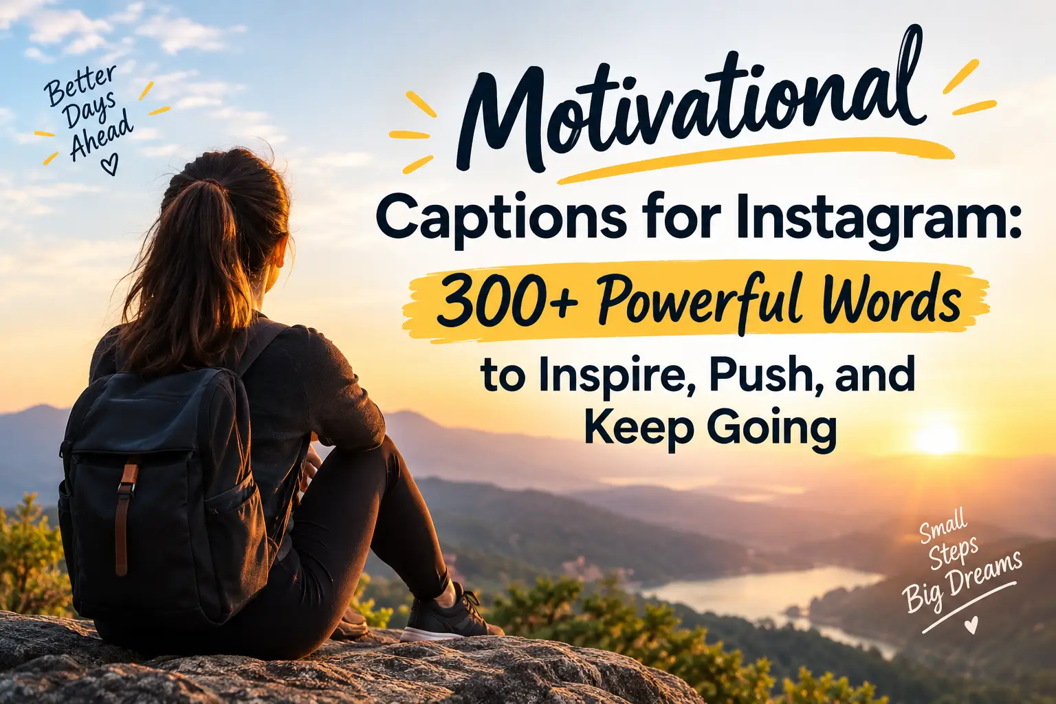 Motivational captions for Instagram with powerful words to inspire and keep going