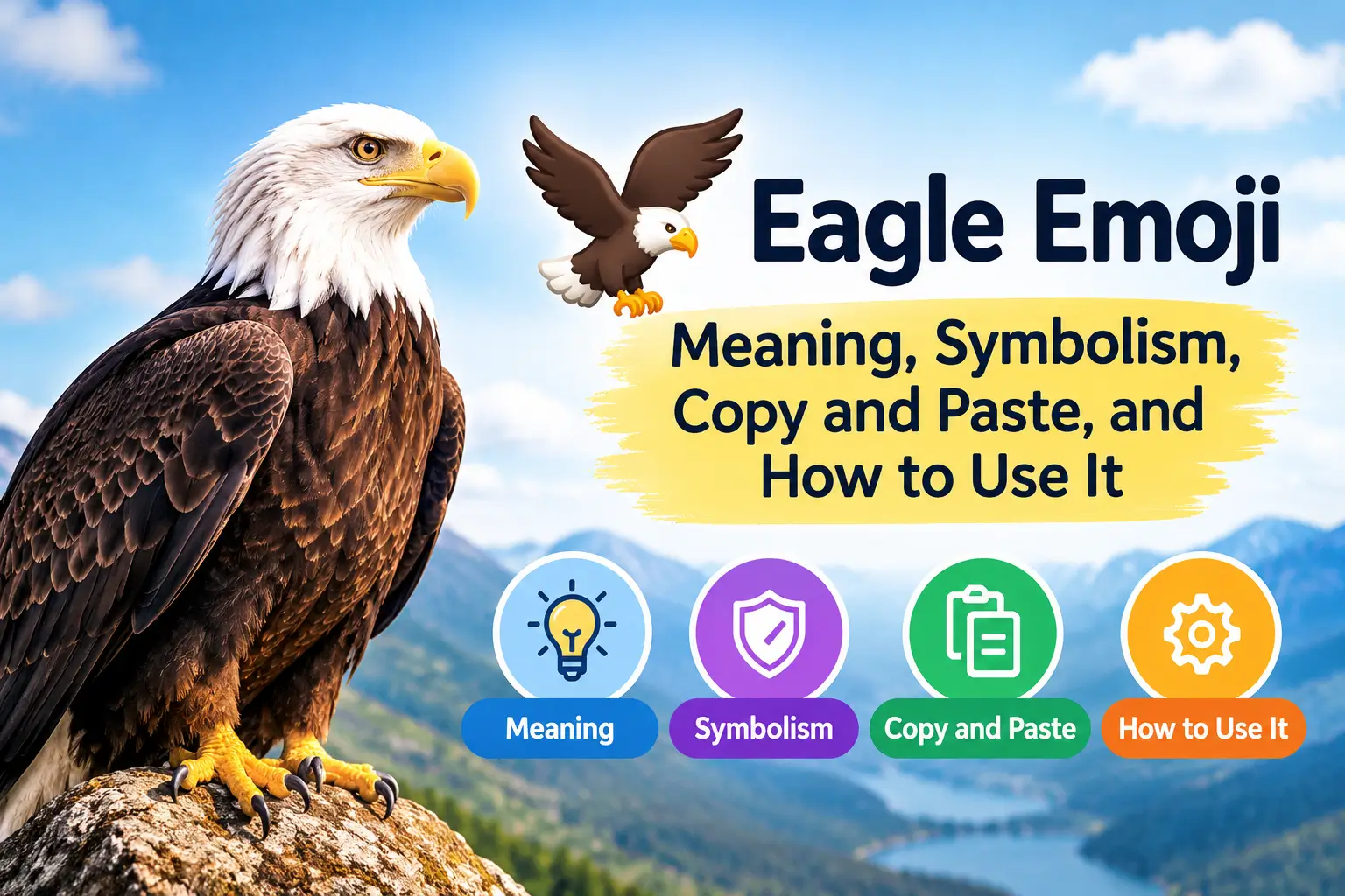Eagle emoji 🦅 meaning, symbolism, copy and paste guide