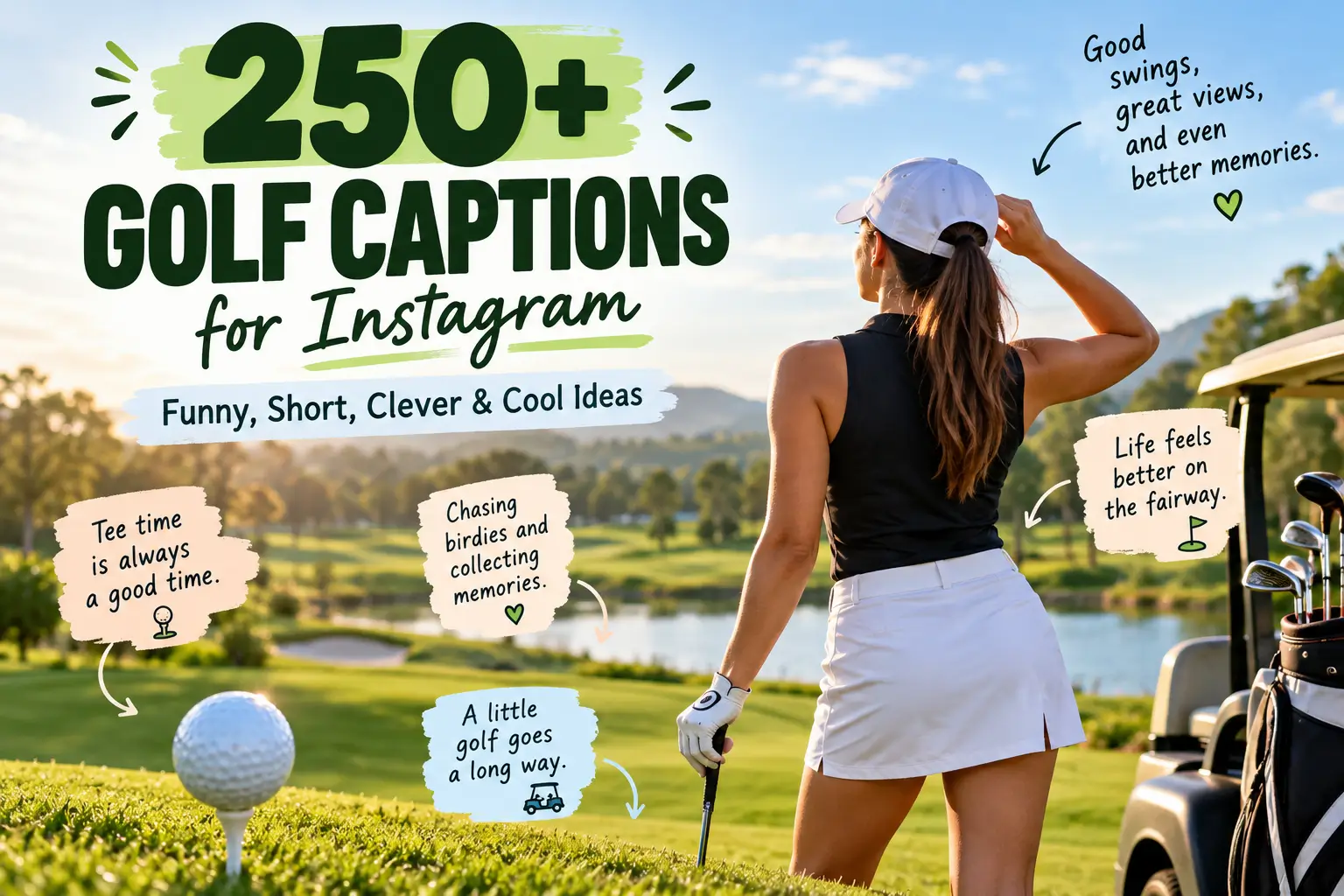250+ golf captions for Instagram, including funny, short, clever, and cool captions for golf photos